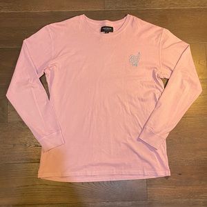 PacSun Embroidered Snake Logo Light Pink Long Sleeve T-shirt Size L